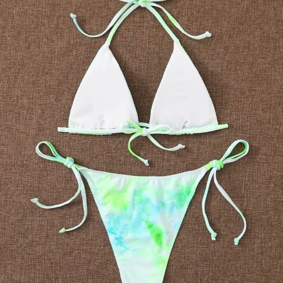 SHEIN Other - tie dye green bikini